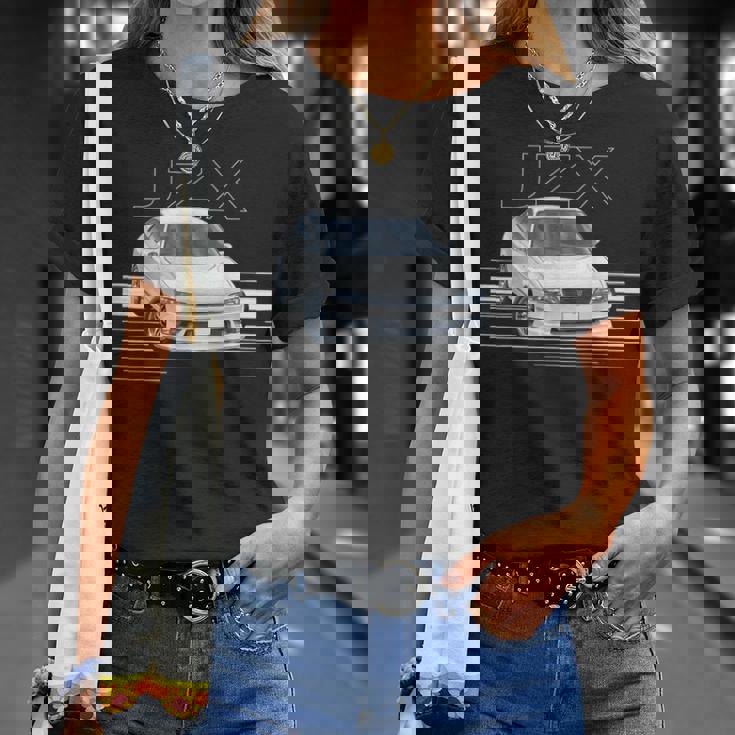 Jdm Car Jzx100 In Drift Powerlide 1Jz チェイサー ターボセダン Tシャツ 彼女への贈り物