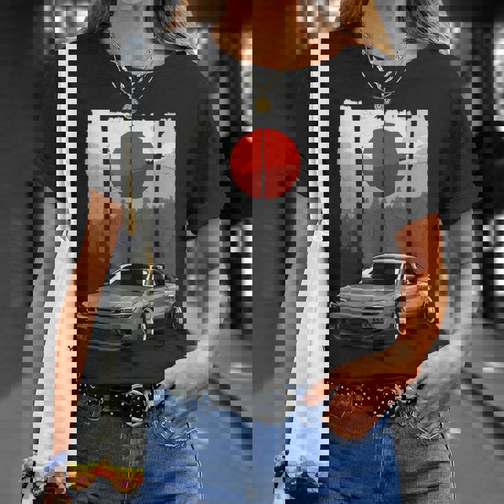 Jdm15 シルビアジャパン ドリフトカー ライジングサンチューニング Tシャツ 彼女への贈り物