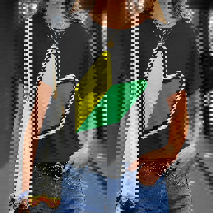 Jdm：Jdmマークビギナードライバー若葉商信社シンボル Tシャツ 彼女への贈り物