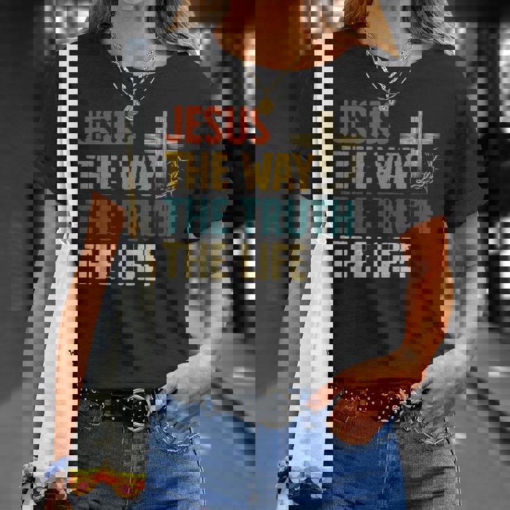 Jesus The Way The Truth The Life クリスチャン 信者 キリスト Tシャツ 彼女への贈り物