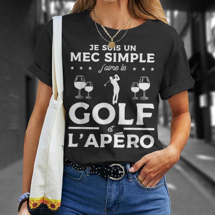 Jeuis Un Mecimple J'aime Le Golf Et L'apéro T-Shirt Cadeaux pour elle