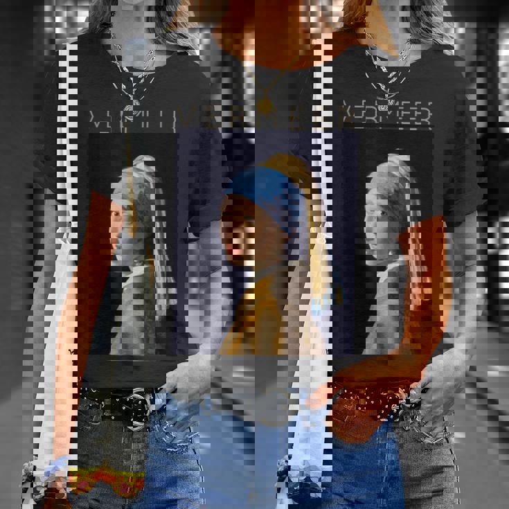 Johannesermeer アーティスト向け 真珠のイヤリングを持つ少女 Tシャツ 彼女への贈り物