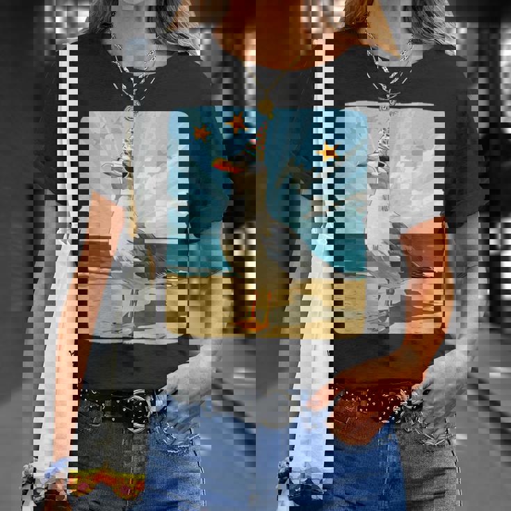 Jolie Mouette Avec Chapeau De Fête Pour Faire La Fête Des Mouettes T-Shirt Cadeaux pour elle