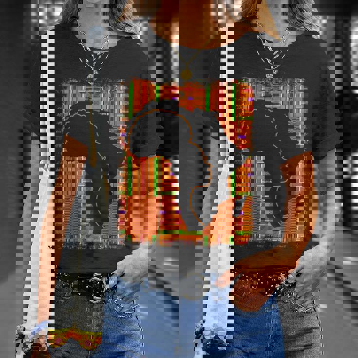 Junenth History Freedom アフリカ地図 ケンテ女王 Tシャツ 彼女への贈り物