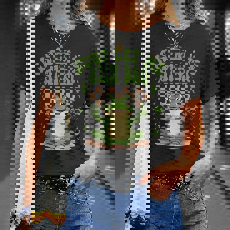 Just Let Metim Bro Groovy Let Metim Bro自閉症啓発 Tシャツ 彼女への贈り物