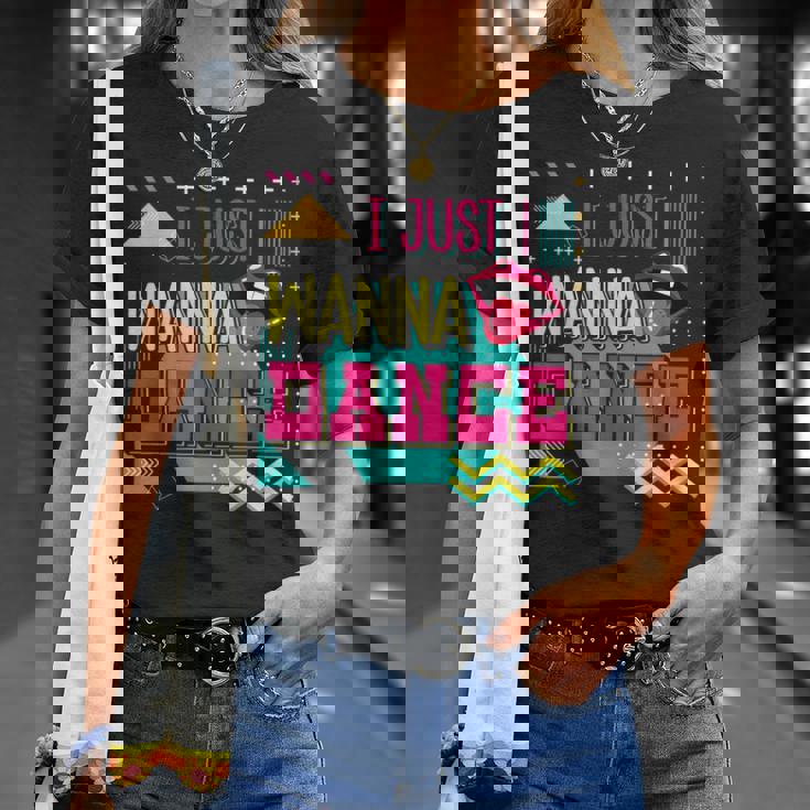 I Just Wanna Dance Lovers ファニーダンシングファン レトロダンサー Tシャツ 彼女への贈り物