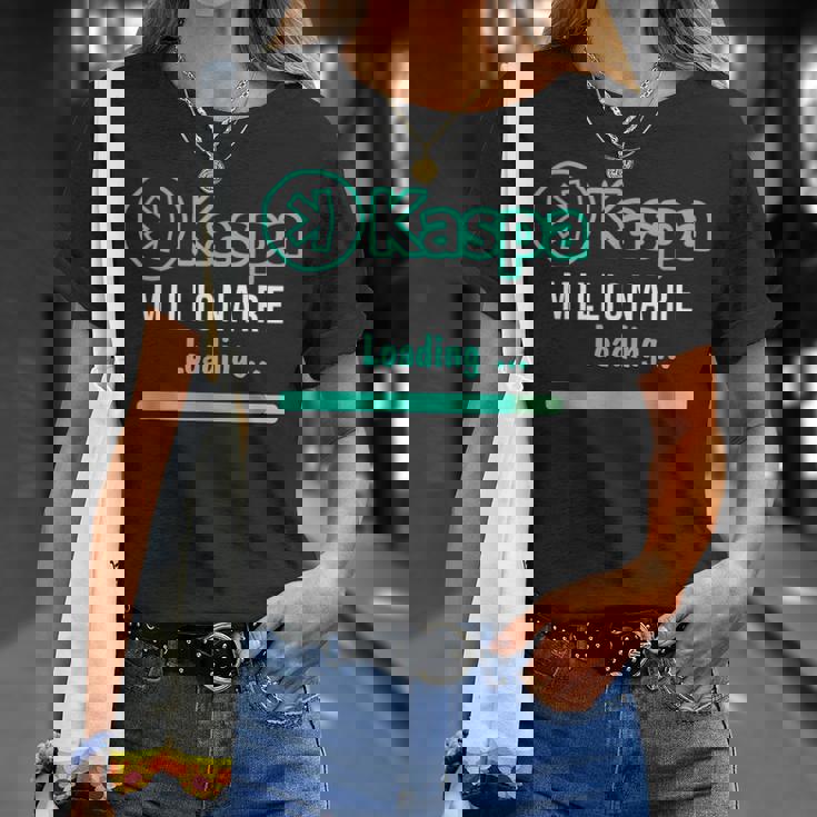 Kaspa 暗号通貨ミリオネア ローディング デジタルブルラン Kaspa Miner Tシャツ 彼女への贈り物