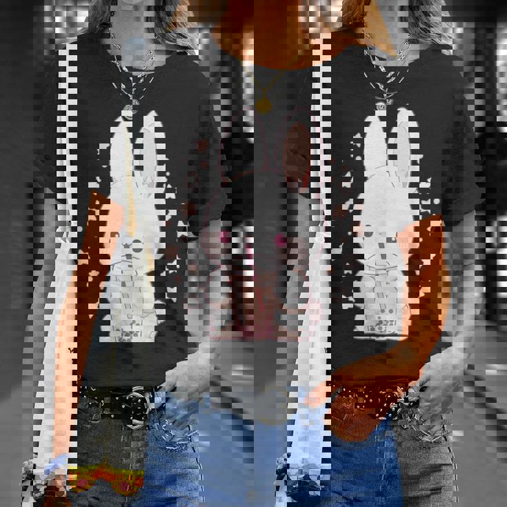 Kawaii Rabbit Drink バブルティー ウサギ ボバ Tシャツ 彼女への贈り物