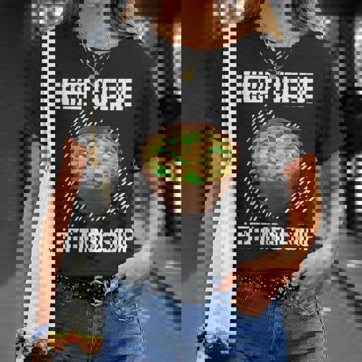 Keep Calm 食べる 味噌汁 ヴィンテージ グランジ 味噌汁好き Tシャツ 彼女への贈り物