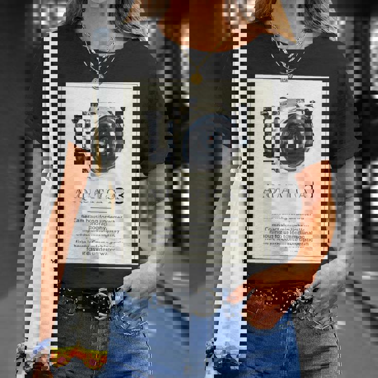 Kenko 水中カメラハウジングaquatica アクアティカ 前面プリント 80年代復刻 Tシャツ 彼女への贈り物