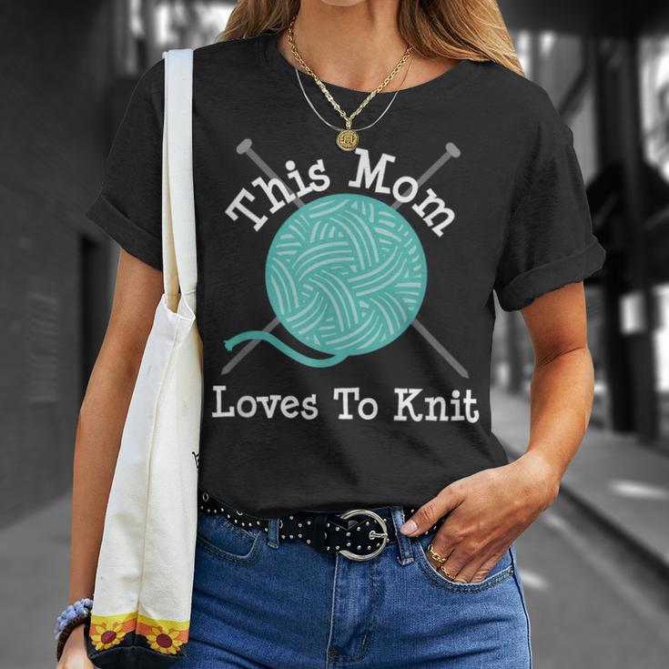 Knitting This Mom Loves To Knit T-Shirt Gifts for Her