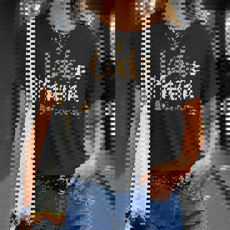 Lab Mom Lab Mama ラブラドールレトリバー シャツ かわいいペット愛好家 犬 Tシャツ 彼女への贈り物