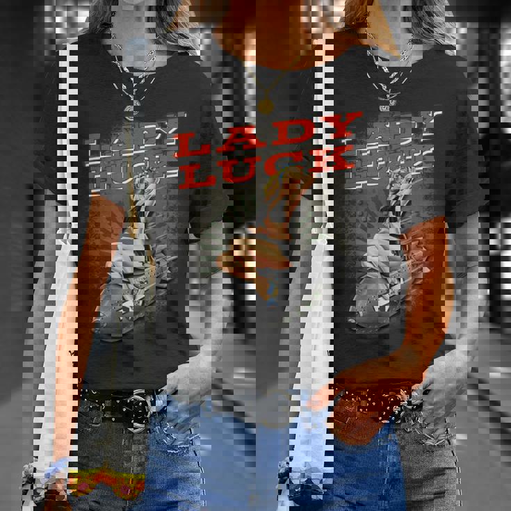 Lady Luckuper Nice Bomber ノーズアートtシャツ Tシャツ 彼女への贈り物