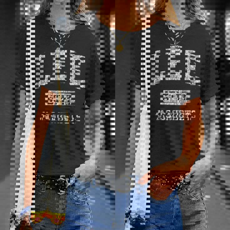 Lee Massachusetts Ma ビンテージ スポーツ 確立されたデザイン Tシャツ 彼女への贈り物