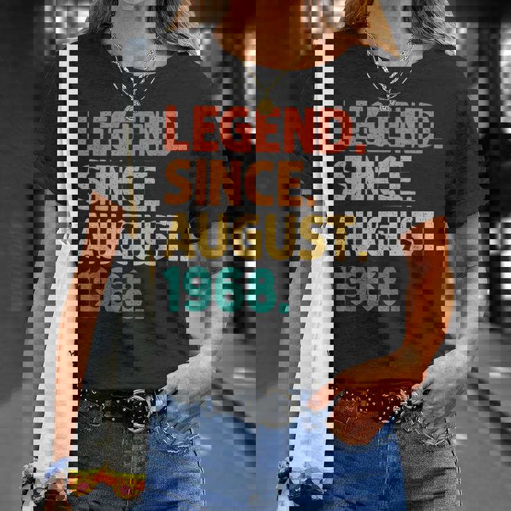 Legendince August 1968 Birthdayintage 1968 Tシャツ 彼女への贈り物