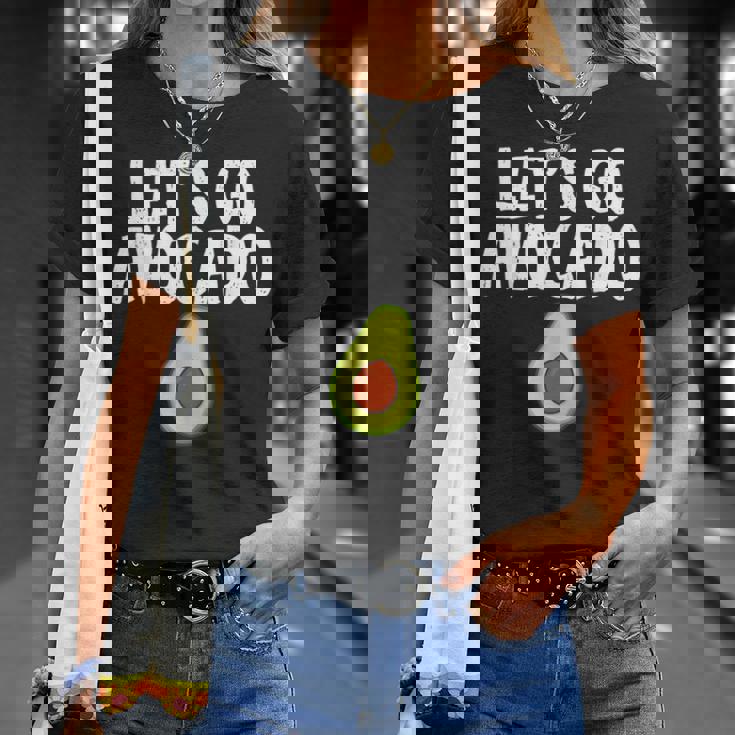 Let's Go アボカドユーモアジョーク ユニセックス アボカド中毒者 Tシャツ 彼女への贈り物