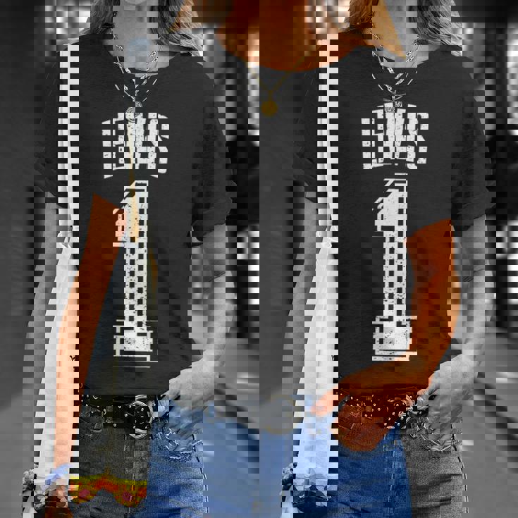 Lewisサポーター番号 1番の大ファン 長袖tシャツ Tシャツ 彼女への贈り物