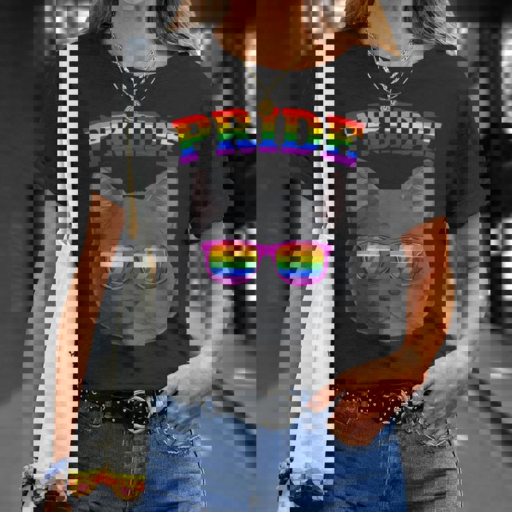 Lgbt Britishhorthair Cat Gay Pride Rainbow Lgbtq Kitty Tシャツ 彼女への贈り物