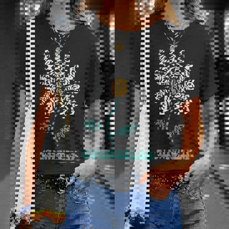 Life-Is Good Counselor ユーモア 勇気 開放性 楽しい 愛 Tシャツ 彼女への贈り物