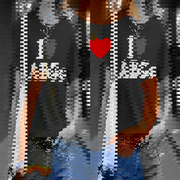 I Love Abgs I Heart Abg おもしろい アジアの赤ちゃん 女の子 恋人 Tシャツ 彼女への贈り物