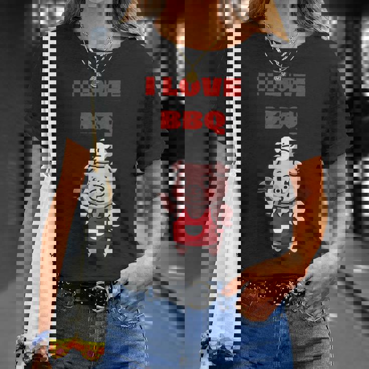 I Love Bbq グリル & スモーカー Tシャツ 彼女への贈り物