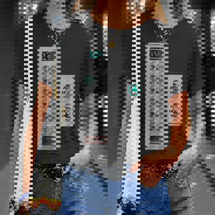 I Love Elevator ギフト かわいいエレベーターボタン メカニッククロージャー Tシャツ 彼女への贈り物