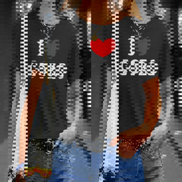 I Love Goro 私は愛する Goro Tシャツ 彼女への贈り物