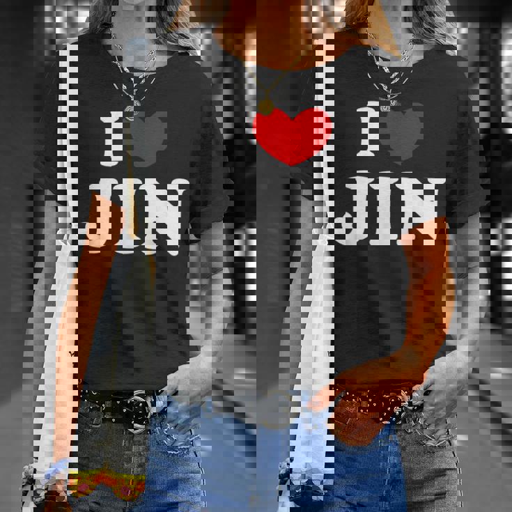 I Love Jin 私は愛する Jin Tシャツ 彼女への贈り物