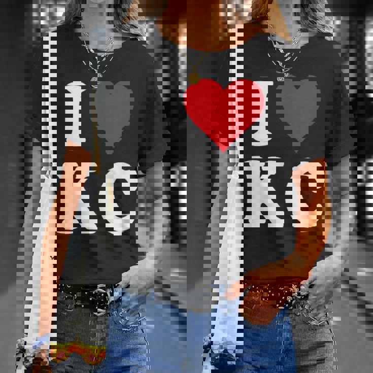 I Love Kc Initials I Heart KC First Last Name K C Tシャツ 彼女への贈り物