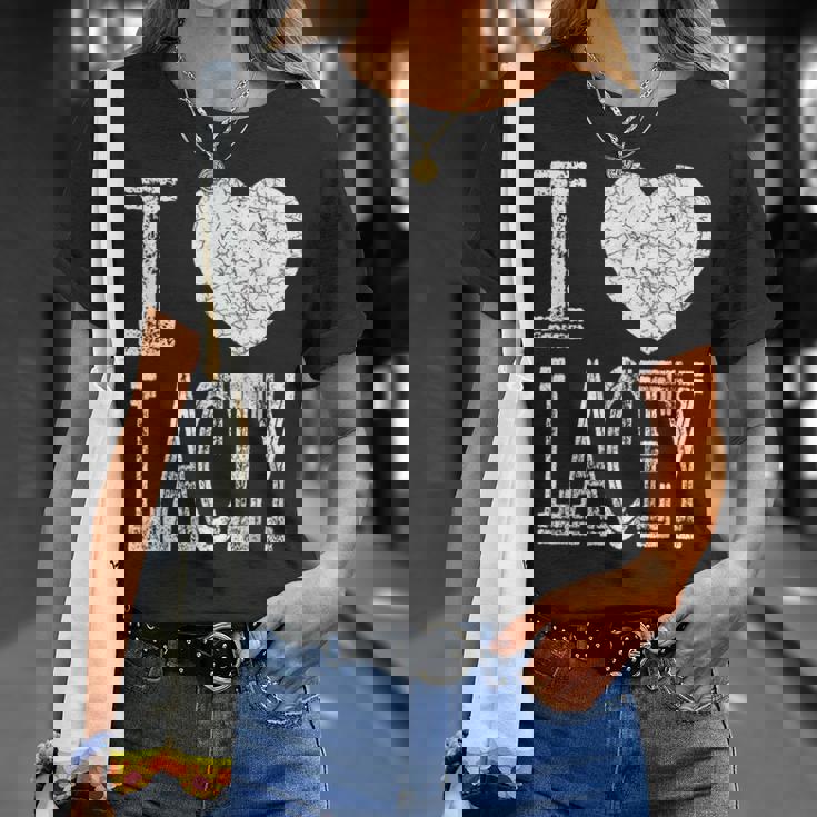 I Love Lacey バレンタイン ガールフレンド 女の子 娘 ハート 妻 Tシャツ 彼女への贈り物