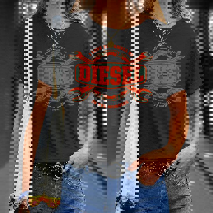 I Love Themell Of Diesel 車 メカニックオートサービスマン Tシャツ 彼女への贈り物