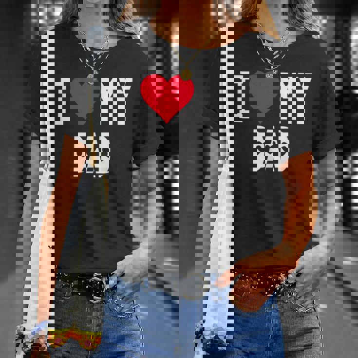 I Love My Dad シャツ I Heart Dad Love Dad Tシャツ 彼女への贈り物