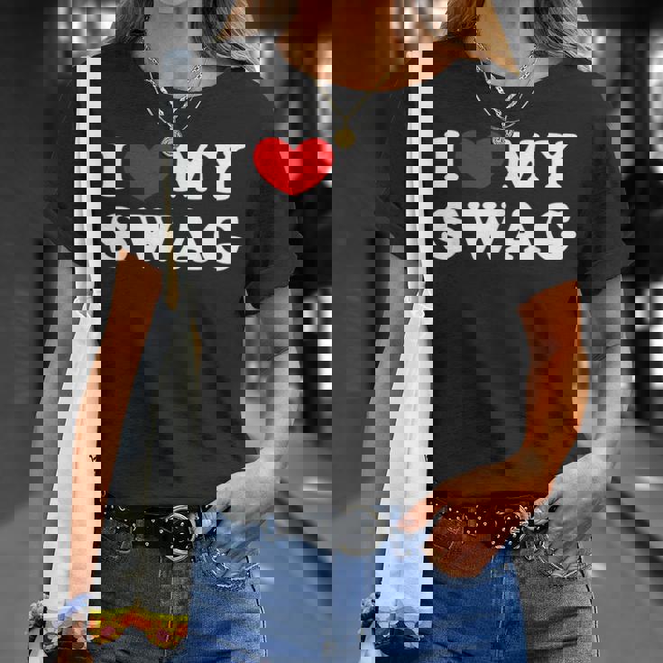 I Love Mywag アイ・ラブ・マイ・スワッグ、アイ・ハート・マイ・スワッグ Tシャツ 彼女への贈り物