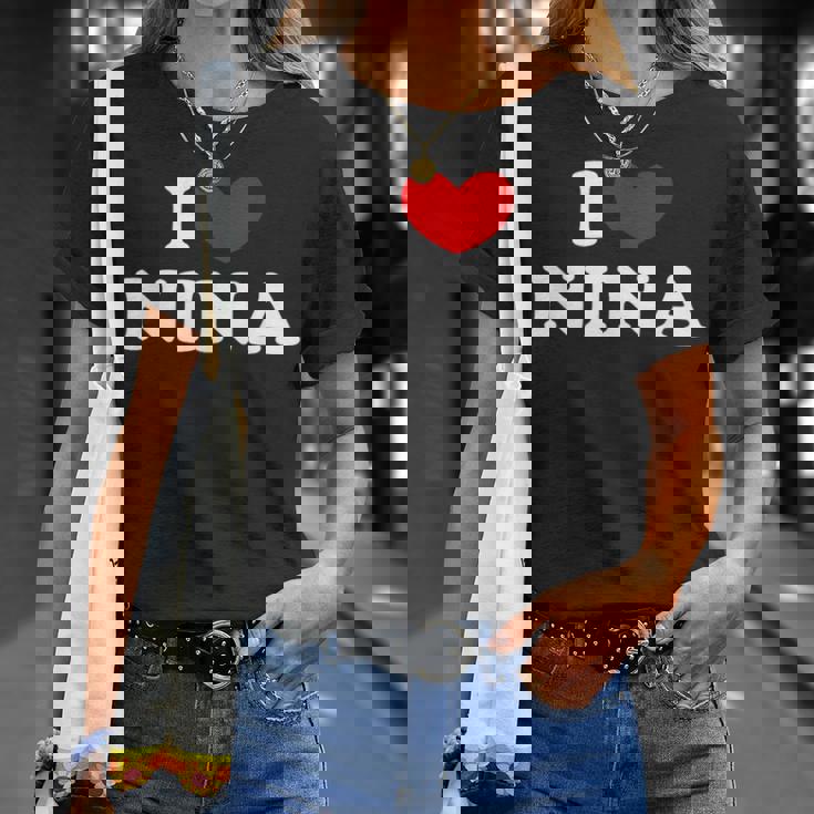 I Love Nina 私は愛する Nina Tシャツ 彼女への贈り物