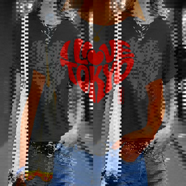 I Love Tokyo 日本の漢字文字 東京 日本 お土産 Tシャツ 彼女への贈り物