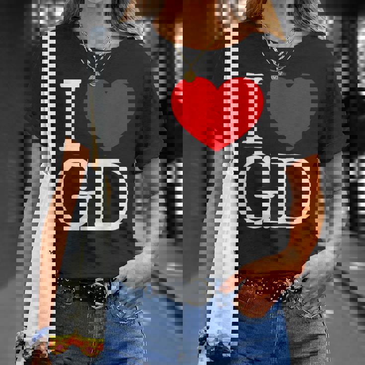 I Love ハート Gd Tシャツ 彼女への贈り物