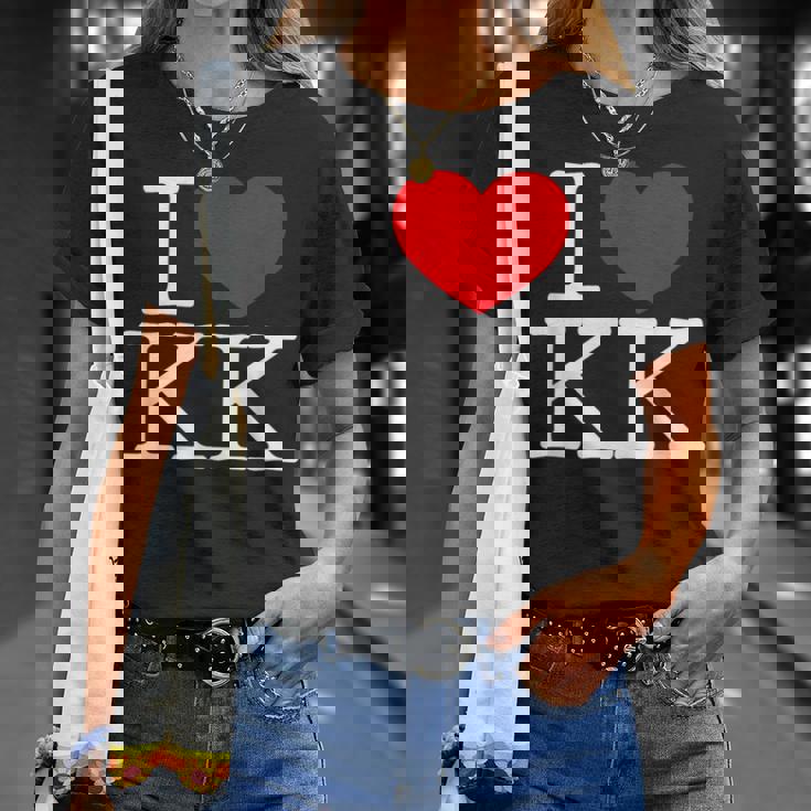 I Love ハート Kk Tシャツ 彼女への贈り物