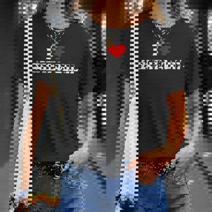 I Lovekee-Ball I Heart スキーボール Tシャツ 彼女への贈り物