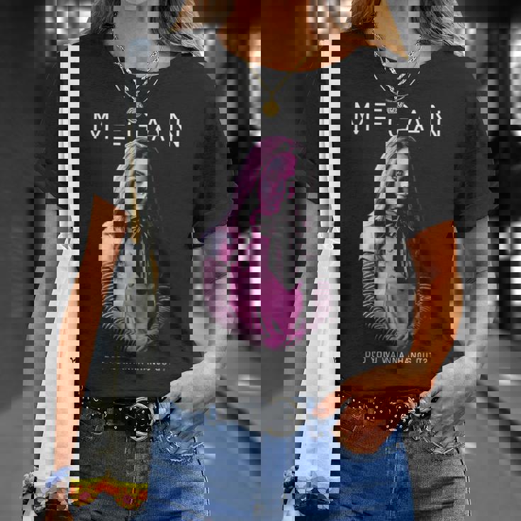 M3gan ハングアウトしたいですか Tシャツ 彼女への贈り物