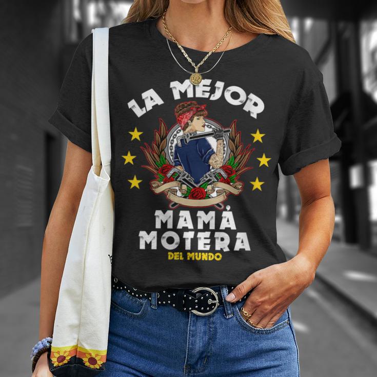 Mama Motera Intage Cuello Camiseta unisex Regalos para ella