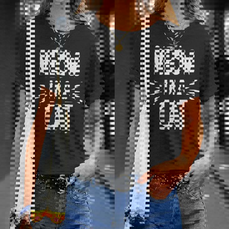 Meow I'm Cat おもしろい子猫好きデザイン Tシャツ 彼女への贈り物