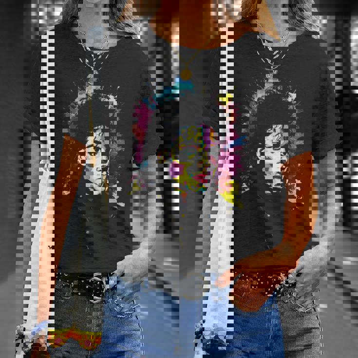 Mj Bad World 白黒スプラッター Tシャツ 彼女への贈り物