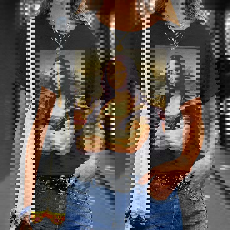 Mona Lisa Bodybuilding Mona Lisa Muscle Gym Workout Tシャツ 彼女への贈り物