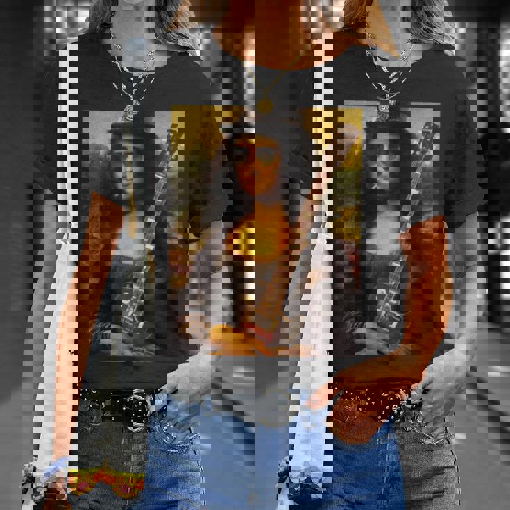Monalisa Guitarist By Rock N Roll Tシャツ 彼女への贈り物