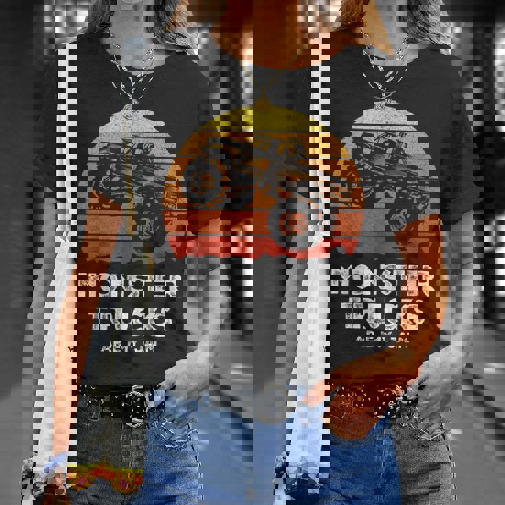 Monster Trucks Are My Jam シャツ モンスタートラック 面白い エンジン Tシャツ 彼女への贈り物