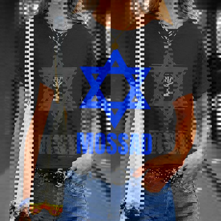 Mossad イスラエル イスラエル シークレットサービス テルアビブ メノラ Idf Tシャツ 彼女への贈り物