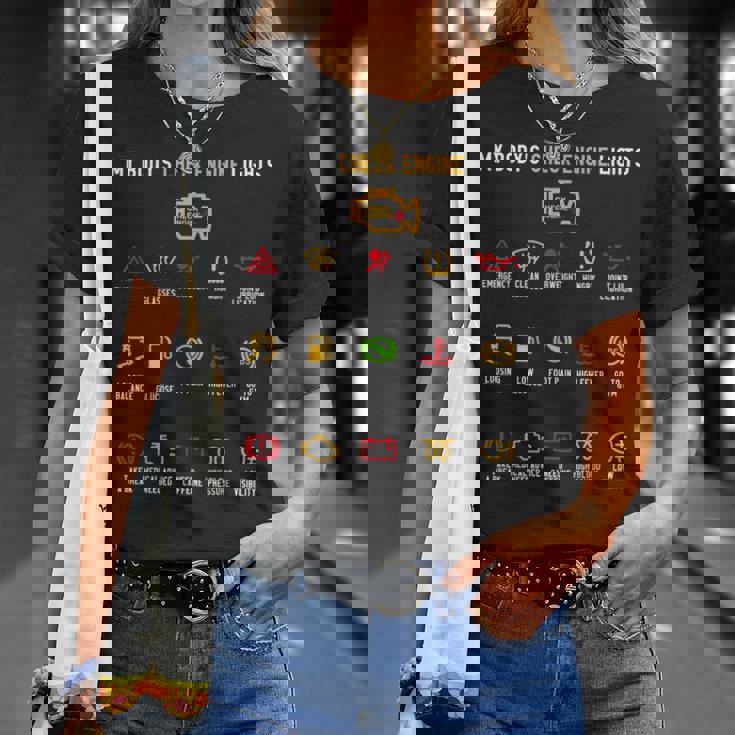 My Body's Check エンジンライト Tシャツ 彼女への贈り物
