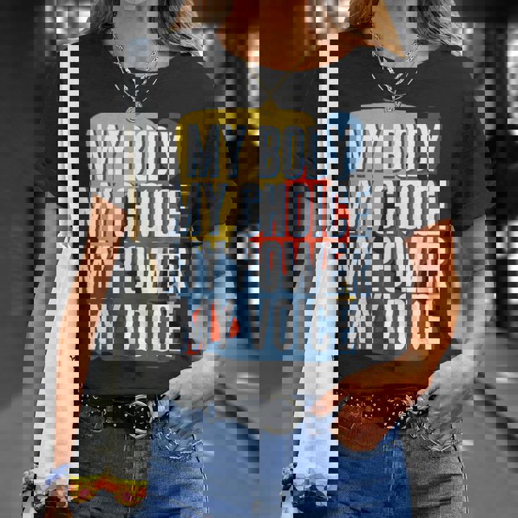 My Body Choice Power Andoice フェミニストポジティブ Tシャツ 彼女への贈り物