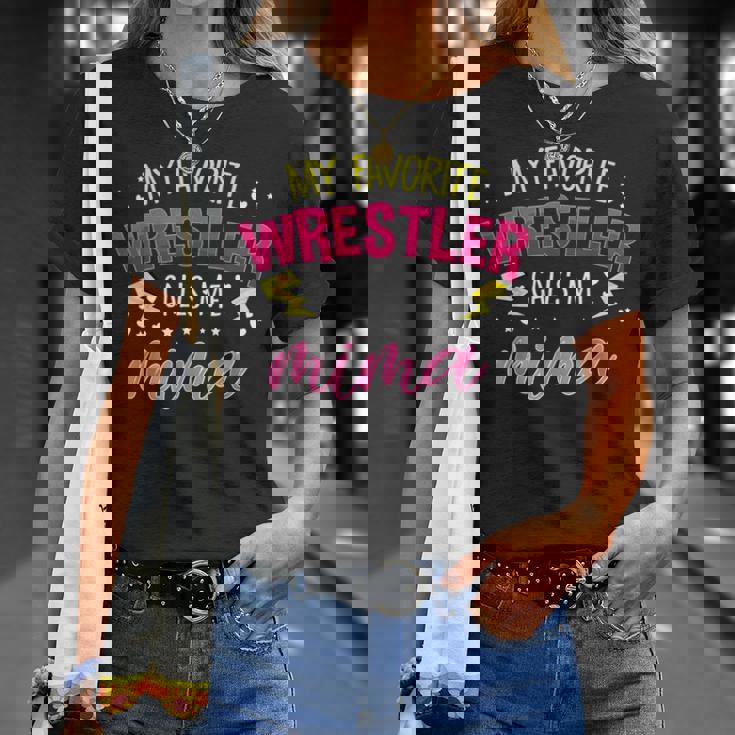 My Favorite Wrestler Calls Me Mima マッチングファミリーパーティー Tシャツ 彼女への贈り物