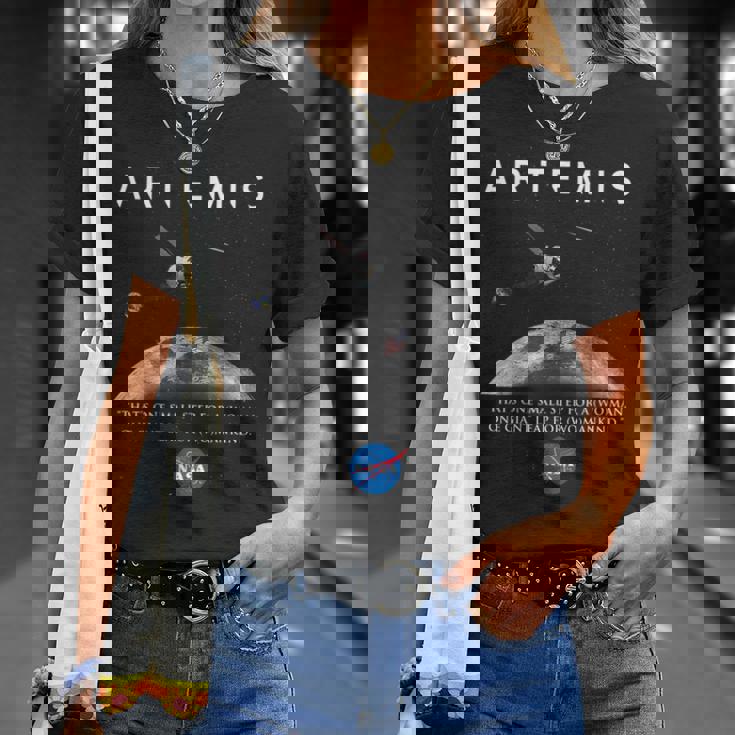 Nasa アルテミス オリオン ムーン インシグニア ミートボール ロゴ Tシャツ 彼女への贈り物